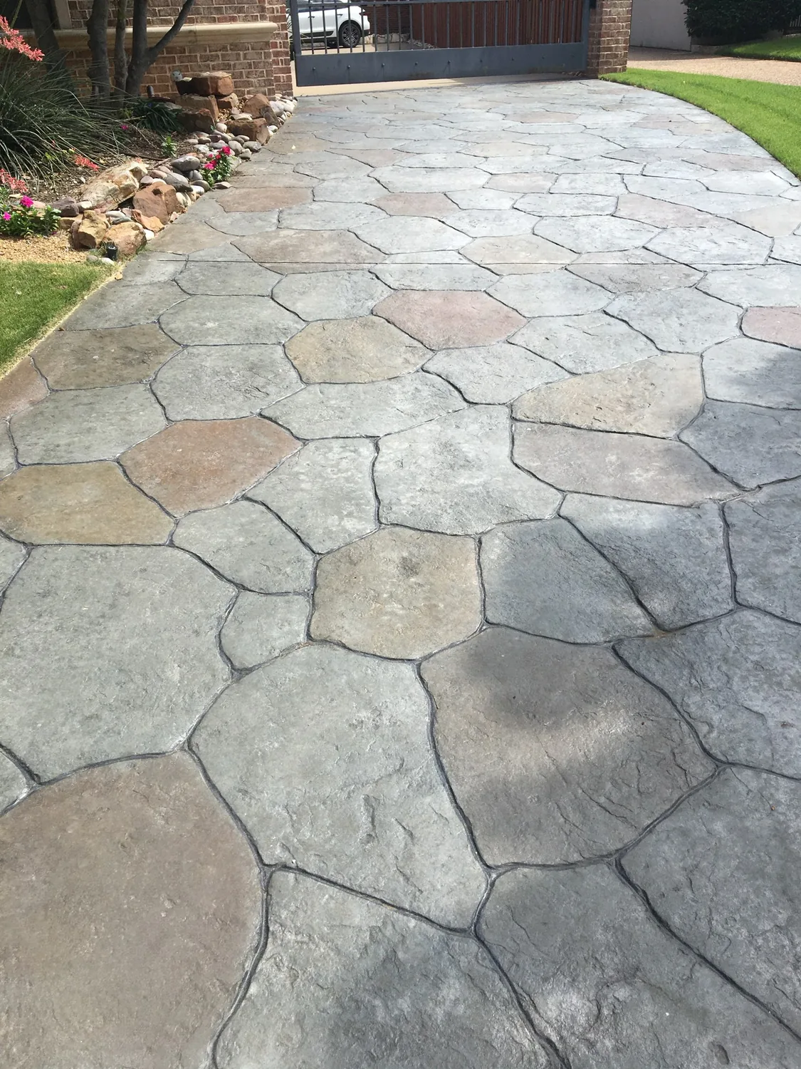 A stamped backyard transformation by Lucky&rsquo;s Concrete in Hialeah